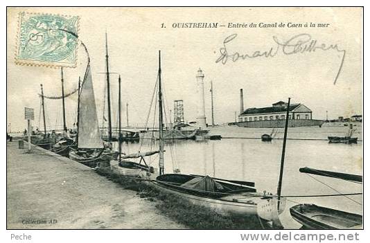 N°21060 -cpa Ouistreham -entrée Du Canal De Caen à La Mer- - Ouistreham