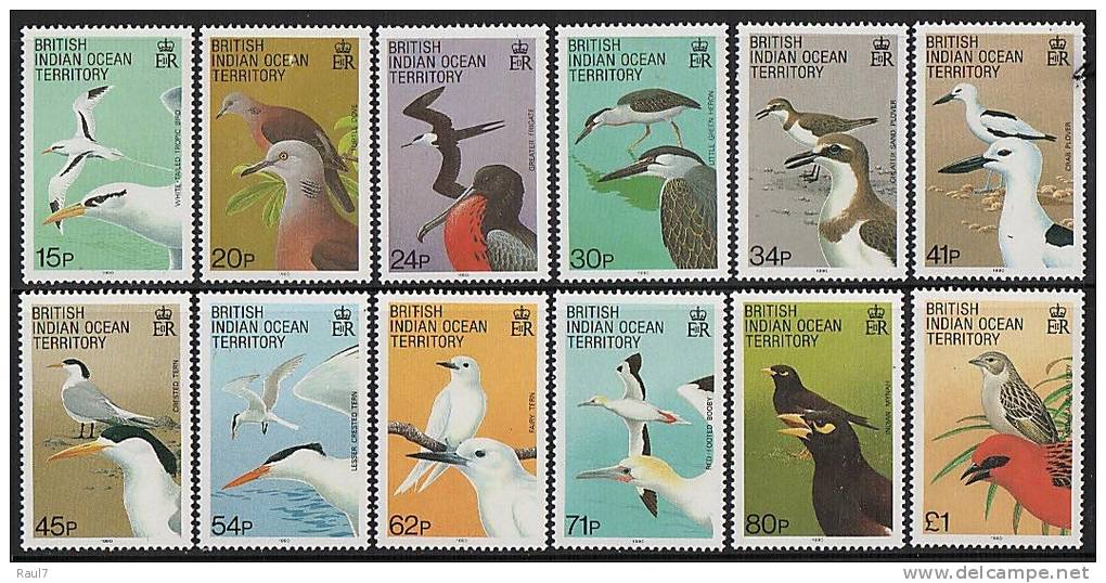 B.I.O.T. 1990 - Faune, Oiseaux - 12v Neufs // Mnh - Territoire Britannique De L'Océan Indien