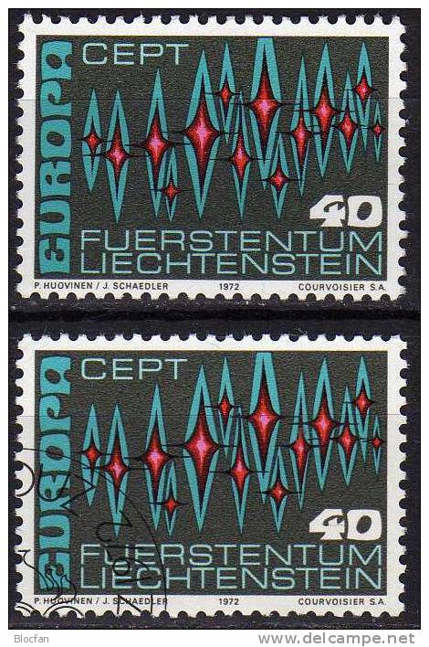 CEPT 1972 Sterne Mehrfach Liechtenstein 564 ** Plus O 1€ EUROPA-Konferenz Post Fernmeldewesen Stamp Of Fürstentum - Oblitérés