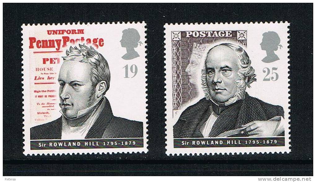 GREAT BRITAIN  200 JAAR GEBOORTE  ROWLAND  HILL   1995 ** - Rowland Hill