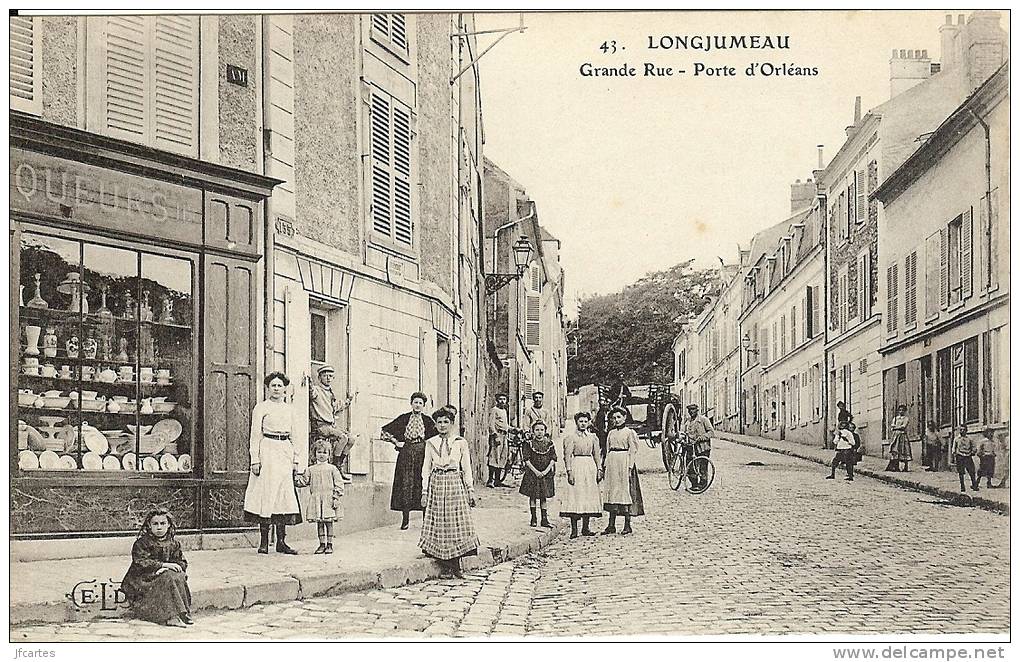 91 - LONGJUMEAU - Grande Rue - Porte D'Orléans - Belle Animation !! - Longjumeau