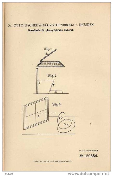 Original Patentschrift - Dr. Lischke In Kötzschenbroda B. Dresden , 1900 , Photographische Camera , Photographie !!! - Fototoestellen