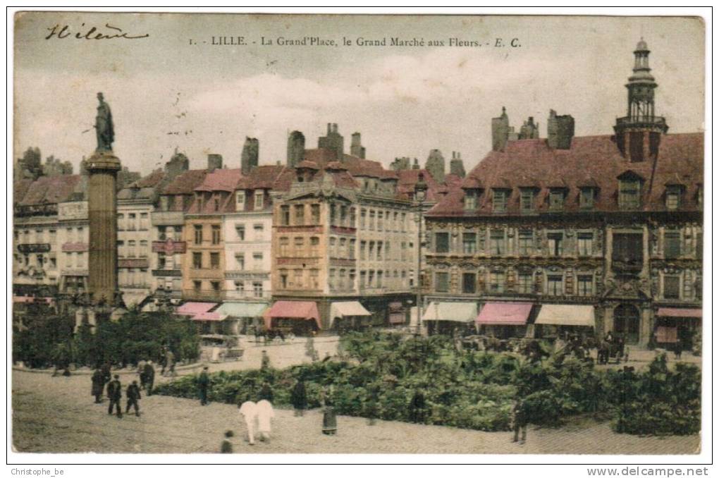 CPA Lille, La Grand Place, Le Grand Marché Aux Fleurs (pk5233) - Lille