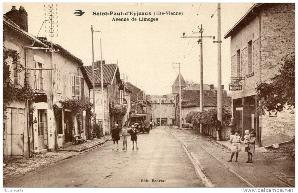 CPA 87 SAINT PAUL D EYJEAUX AVENUE DE LIMOGES Peu Fréquente - Autres & Non Classés