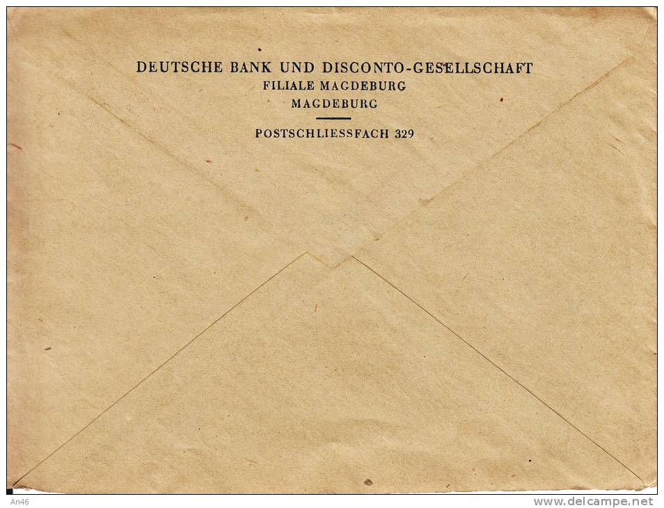 STORIA POSTALE DEUTSCHLAND DEUTSCHES REICH SPARKONTEN EROFFNET DEUTSCHE BANK MASDEBURG 1932 AUTENTIQUE 100% - Collezioni