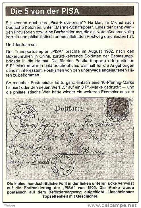 Schiffspost  Aus China (Pisa Provisorien) - Ship Mail And Maritime History