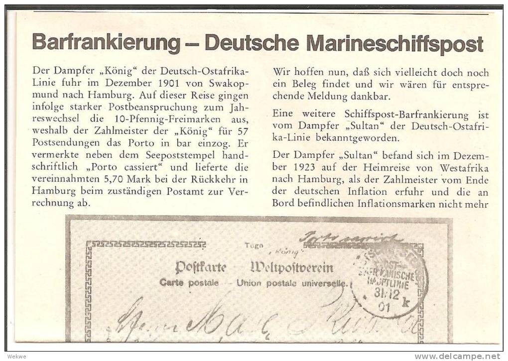 Marineschiffspost - Barfrankierungen - Zeepost & Postgeschiedenis