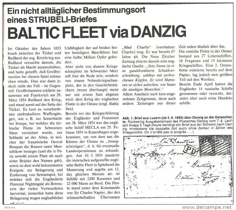 Krim-Krieg / Post Der Baltic Fleet Ueber Danzig ( 2 Seiten9 - Zeepost & Postgeschiedenis