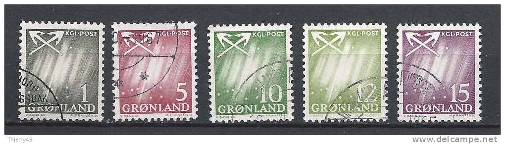 Greenland, Groenland 1963 - Standard Set - Y&T 36-40  Mi. 47-51   Used, Oblitéré, Gest. - Usados