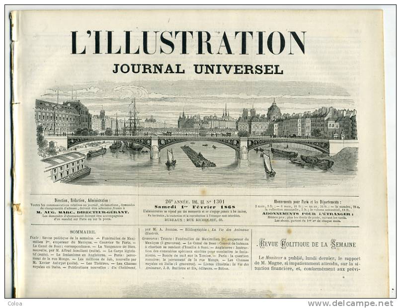 Paris Le Percement De La Rue Monge 1868 - Magazines - Before 1900