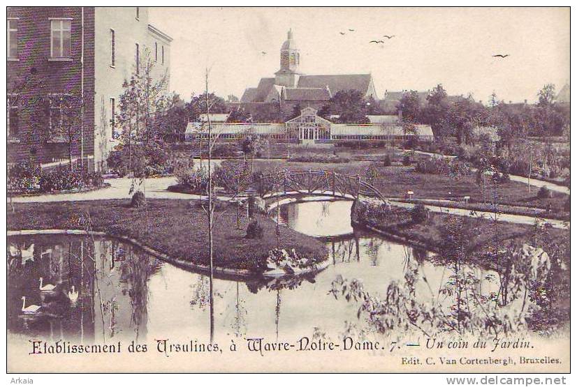 WAVRE NOTRE DAME = Etablissement Des Ursulines = Un Coin Du Jardin (écrite) 1906 - Wavre