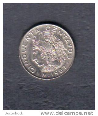 MEXICO    50 CENTS  1967 (KM # 451) - México