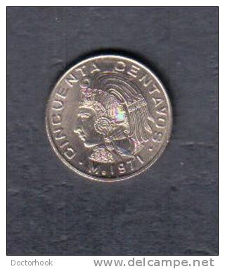 MEXICO    50 CENTS  1971 (KM # 452) - México