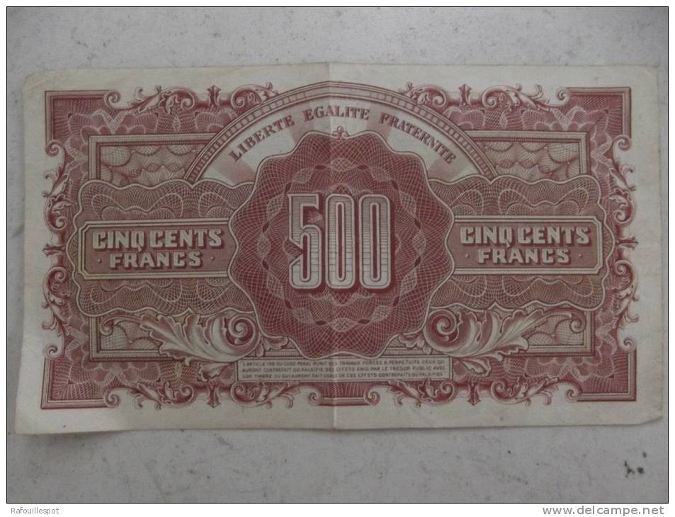 Billet 500 Francs Marianne - 1943-1945 Marianne