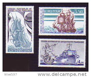 TERRES AUSTRALES ET ANTARCTIQUES FRANCAISE - N° 135/137  Côte 6,20 &euro;  ( Navires ) - Unused Stamps
