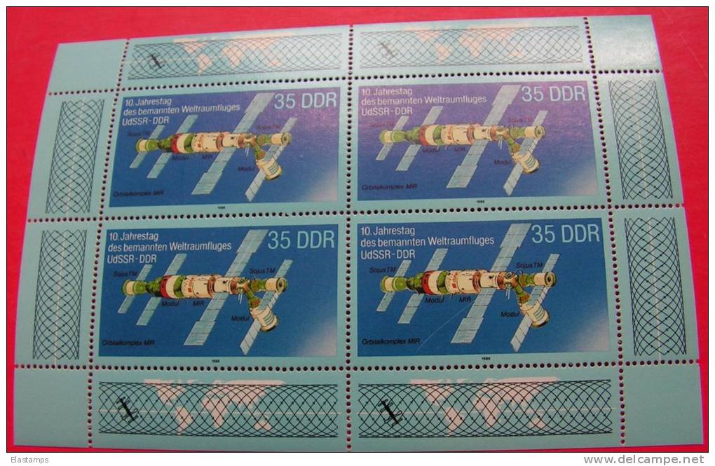 ==DDR KLB.1988 KOSMOS  ** MNH - 1981-1990