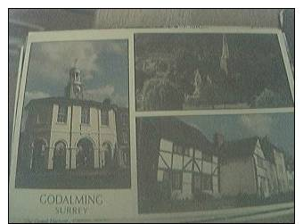 Postcard Used Godalming Views - Surrey