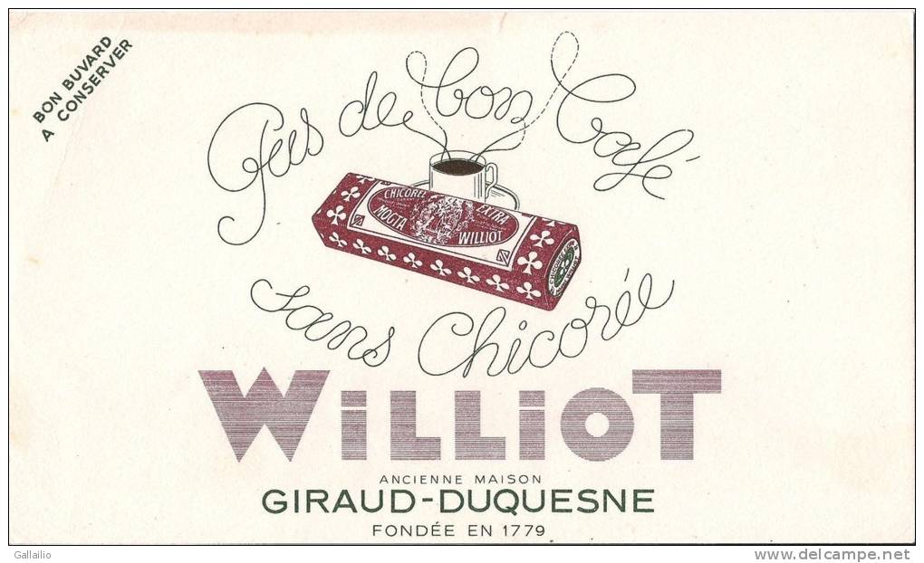 WILLIOT PAS DE BON CAFE SANS CHICOREE WILLIOT - Café & Té