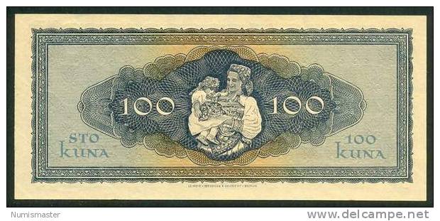 CROATIA , N D H , 100 KUNA 1.9.1943. P-11 , UNC - Croatia