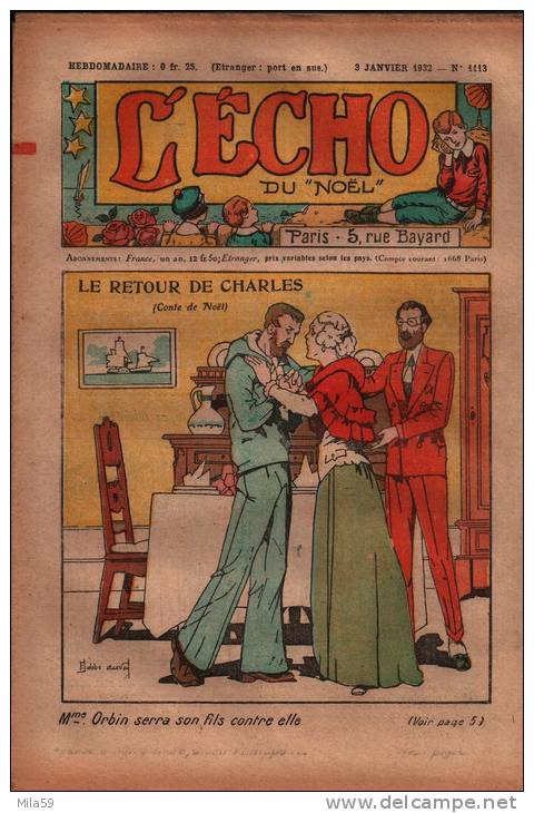 L´Echo Du Noël. N°1113. 3 Janvier 1932. - Autre Magazines