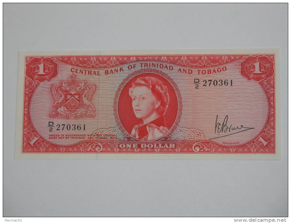 1 Dollar 1964 - One Dollar  - Central Bank Of Trinidad And Tobago . - Trinité & Tobago