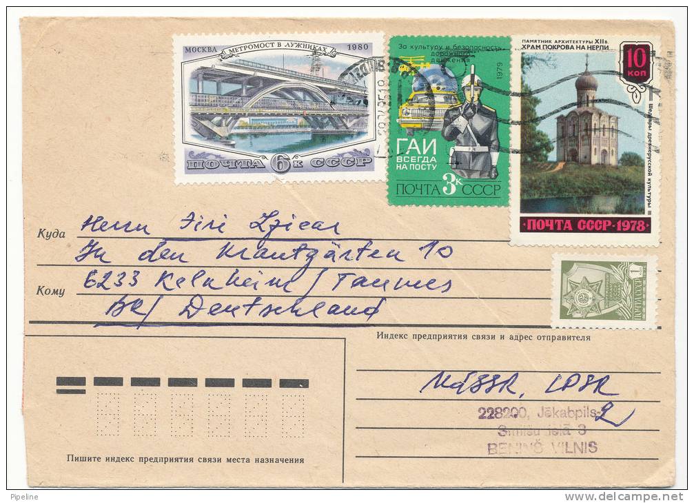 USSR Cover Sent To Germany 1985 With More Stamps - Covers & Documents
