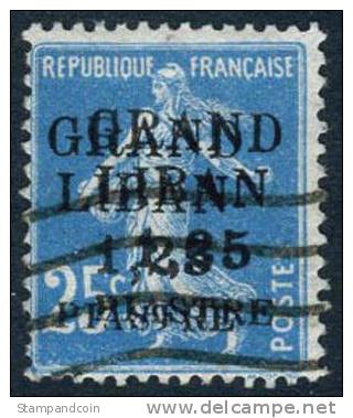 Grand Lebanon #6a Used Double Overprint Error From 1924 - Gebraucht