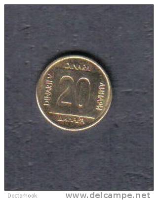 YUGOSLAVIA   20 DINAR 1988 (KM # 132) - Joegoslavië