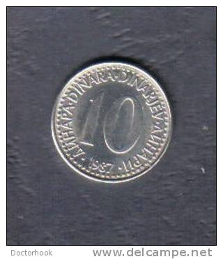 YUGOSLAVIA   10 DINAR 1987 (KM # 89) - Jugoslawien