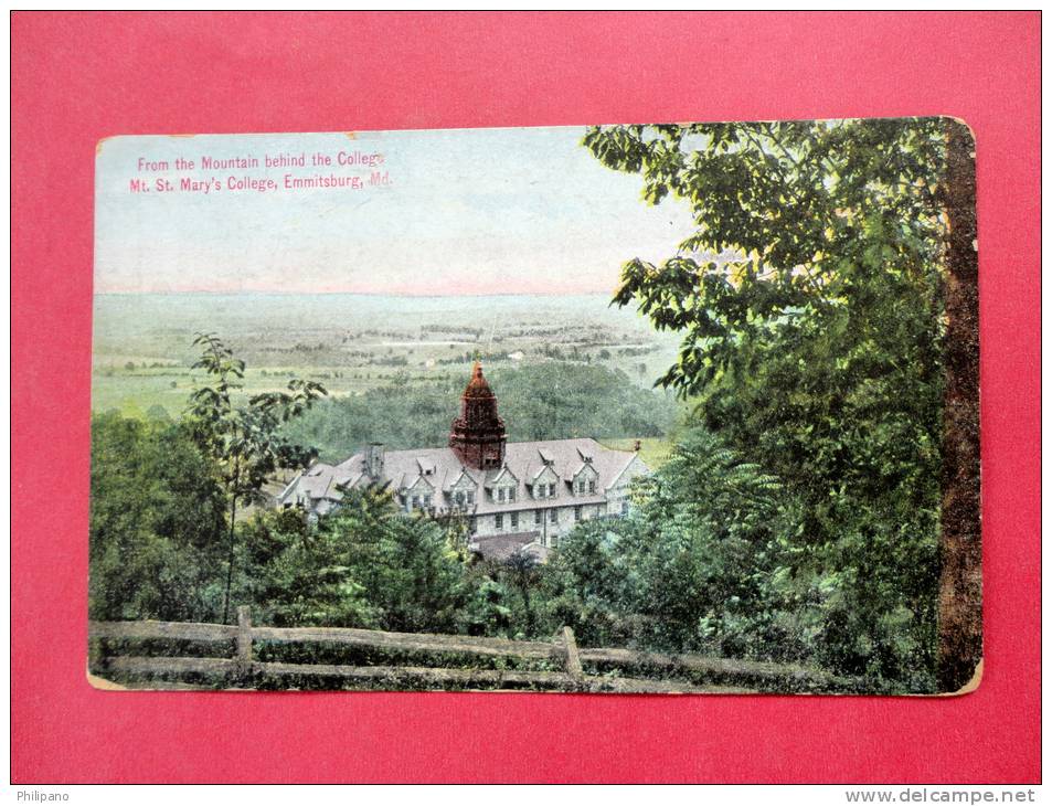 St. Marys College  Emmitsburg MD Ca 1910  Small Top Center Tear ==   Ref   558 - Andere & Zonder Classificatie