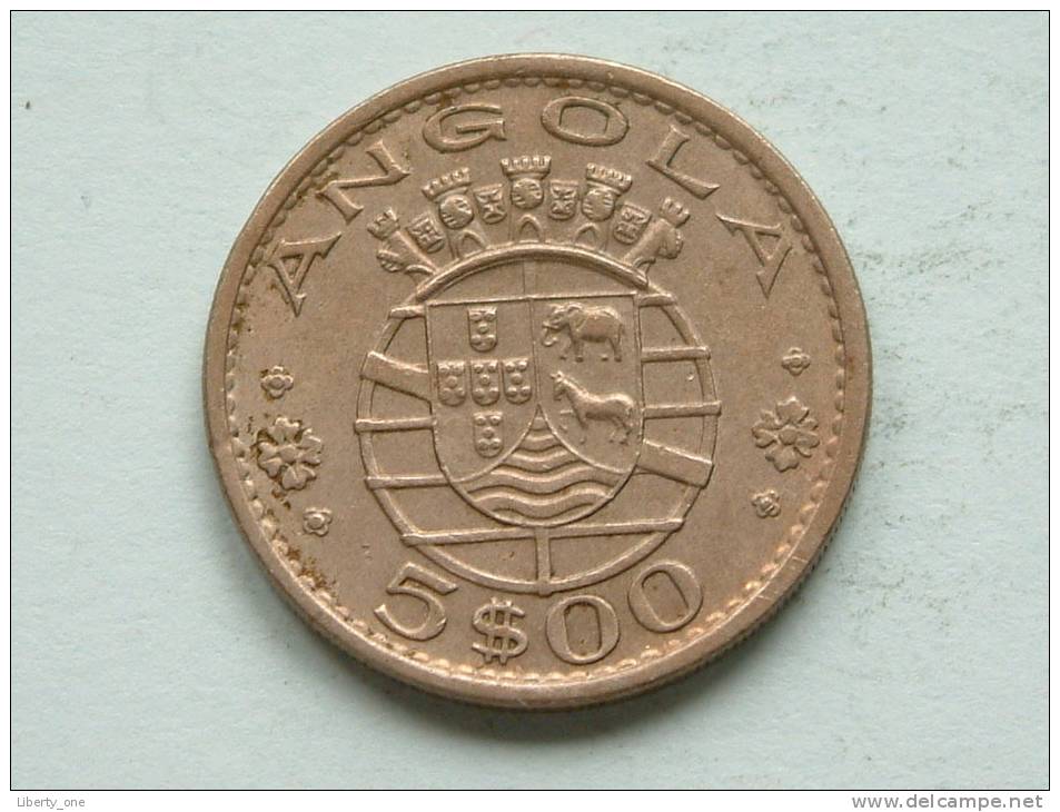 1972 - 5 ESCUDOS / KM 81 ( Uncleaned Coin / For Grade, Please See Photo ) !! - Angola