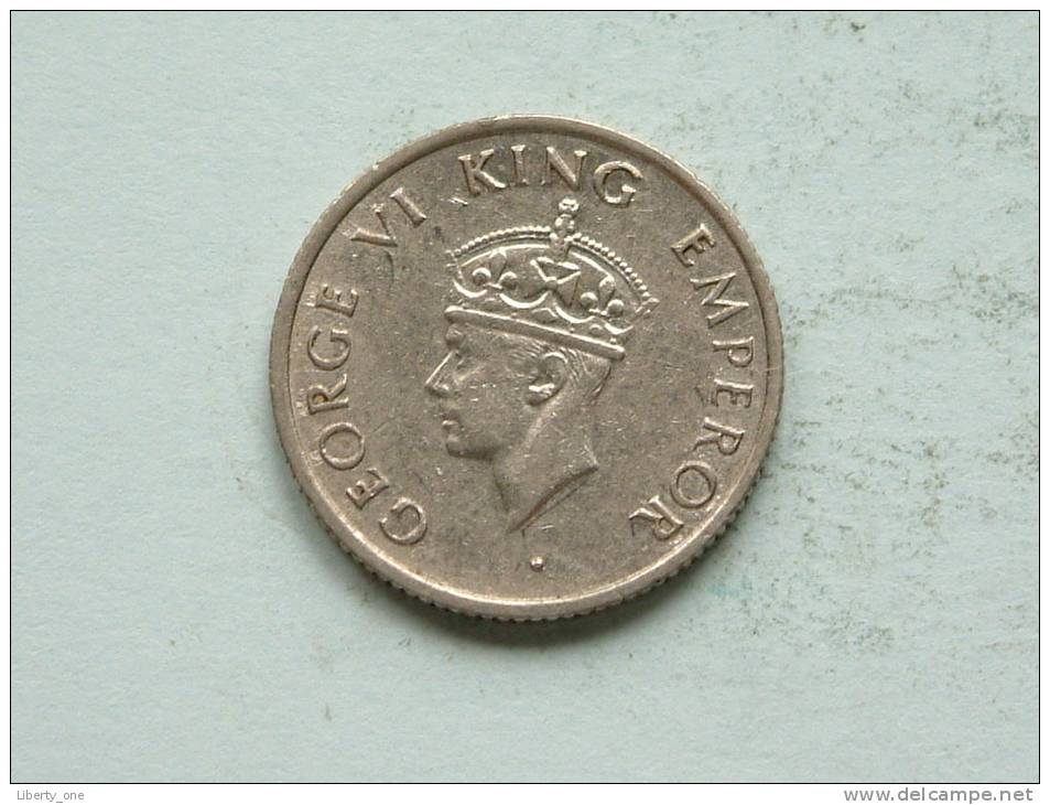 1946 - QUARTER RUPEE / KM 548 ( Uncleaned Coin / For Grade, Please See Photo ) !! - Inde