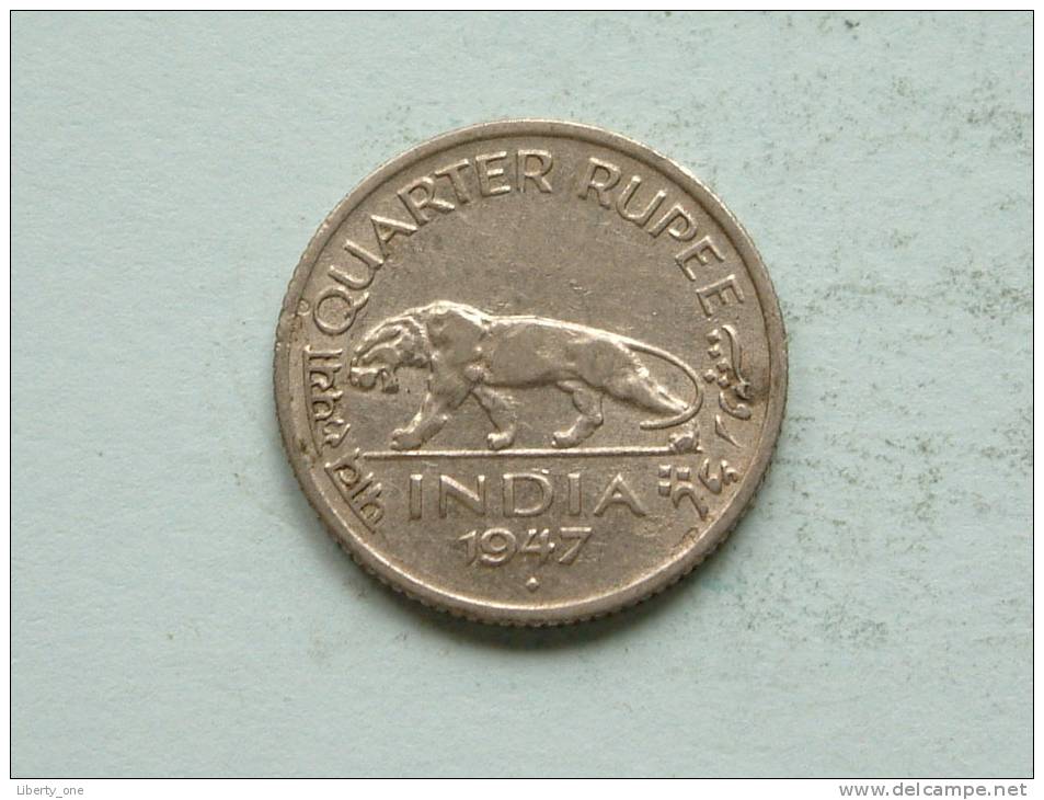 1947 - QUARTER RUPEE / KM 548 ( Uncleaned Coin / For Grade, Please See Photo ) !! - Inde