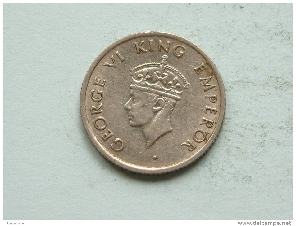 1947 - QUARTER RUPEE / KM 548 ( Uncleaned Coin / For Grade, Please See Photo ) !! - Inde