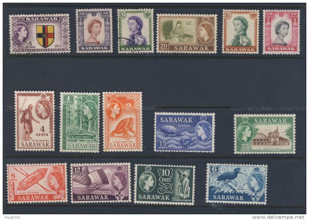 SARAWAK   SCOTT N°197/211 NEUF MLH*/OBLITERE - Sarawak (...-1963)