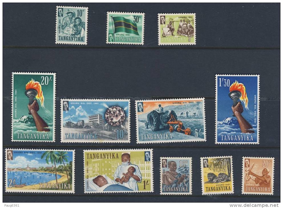 TANGANYIKA  SCOTT N°45/56 NEUF MLH* - Kenya, Uganda & Tanganyika