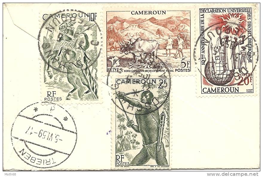 Brief Von Cameroun Nach Hohentauern B Trieben (Stabstempel) Schöner Brief Mit Grusskarte - Maschinenstempel (EMA)