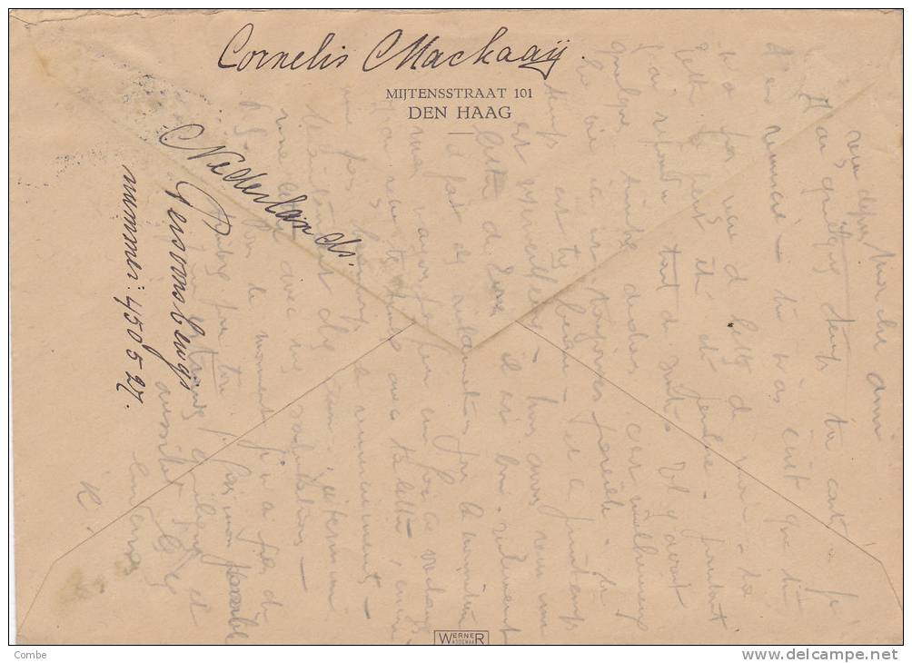 Belle Lettre Pays-Bas 1944 GRAVENHAG Avec Censure Allemande Ac/183 - Lettres & Documents