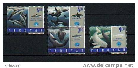 Färöer - Mi.Nr. 334 / 337 - "Wale" ** / MNH (aus Dem Jahr 1997) - Wale