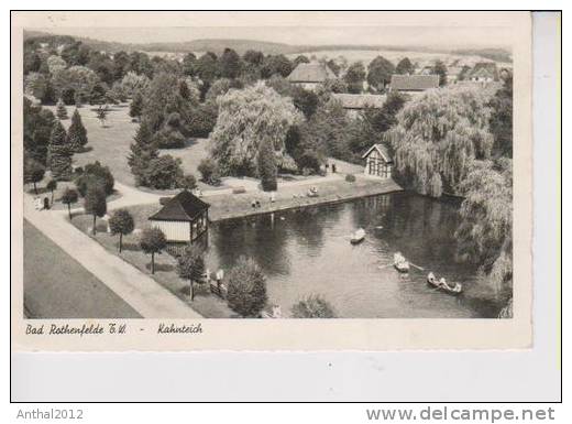 Luftbildaufnahme Bad Rothenfelde T.W. Kahnteich Kleinformat Sw 14.5.1960 - Bad Rothenfelde