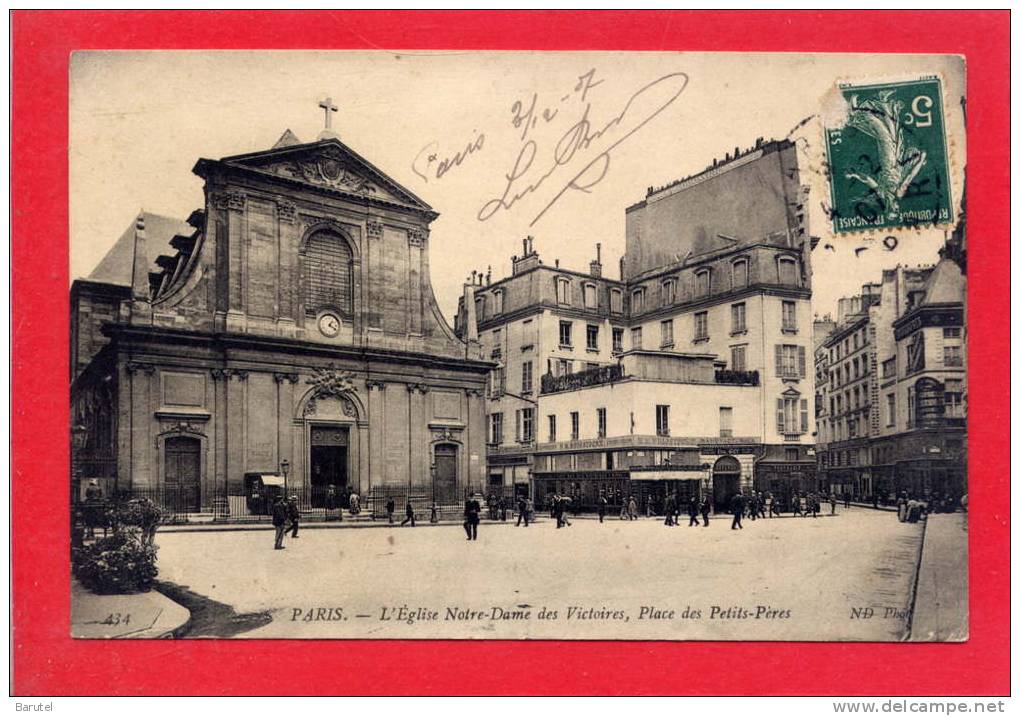 PARIS 02 --> L´Eglise Notre-Dame Des Victoires. Place Des Petits-Pères - Arrondissement: 02