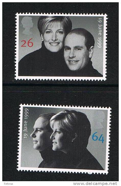 GREAT BRITAIN   KERSTHUWELIJK PRINS EDWARD EN SOPHIE RHYS-JONES  1999 ** - Unused Stamps