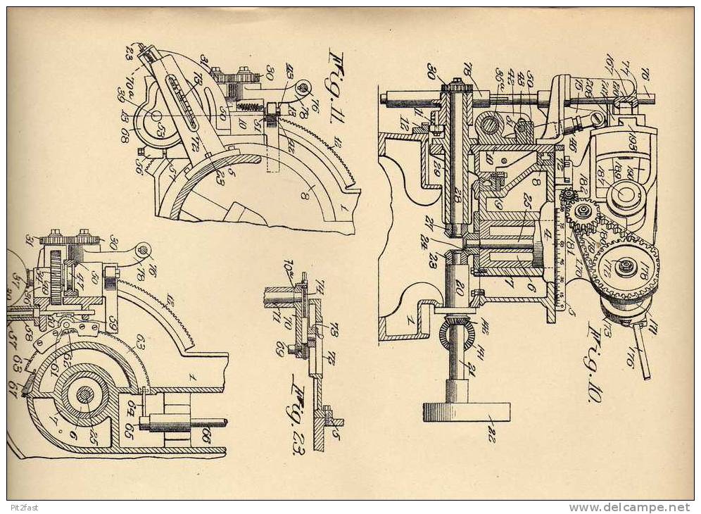 Original Patentschrift - Fa. Geason Works In Rochester , 1905 , Hobel - Maschine  !!! - Tools