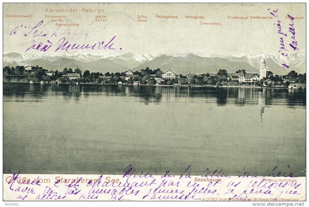 ALLEMAGNE - Gruss Vom STARNBERGER SEE (1904) - Starnberg