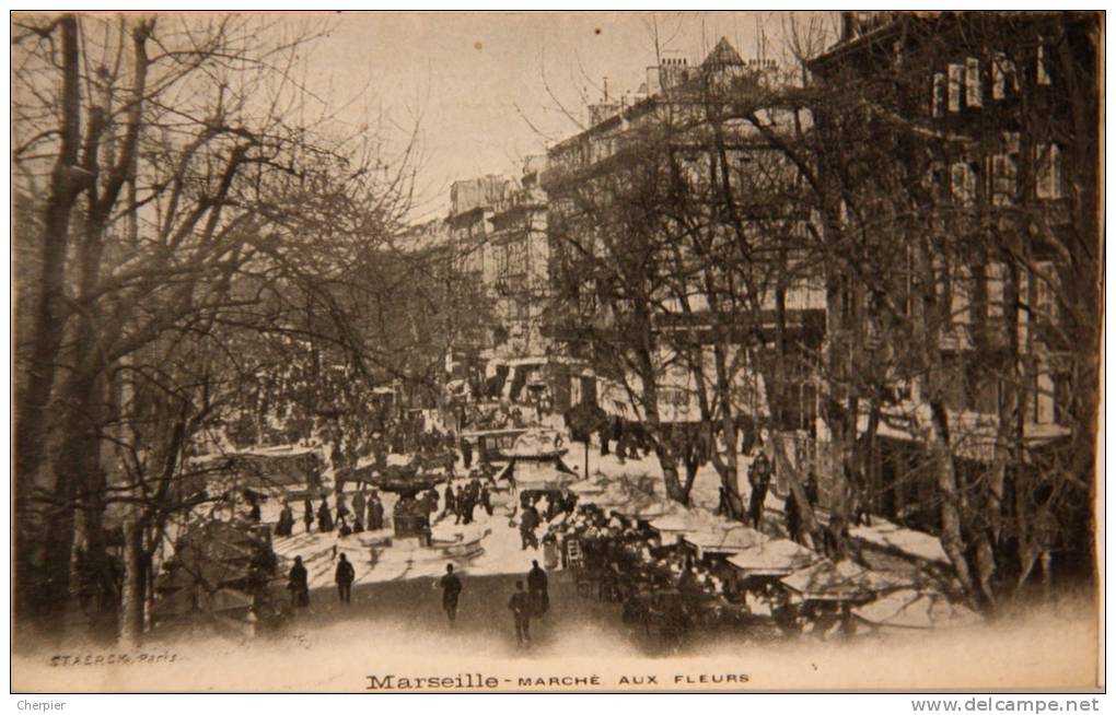 CPA Animée  Marseille Marché Aux Fleurs (c 92) - Non Classés