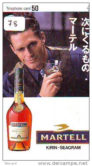 Télécarte Japon * ALCOOL * COGNAC * MARTELL (78) FRANCE * PHONECARD JAPAN * Alcohol * DRANK * DRINK * BEVERAGES * BRANDY - Alimentation