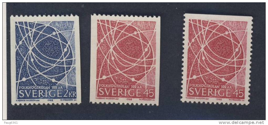 SUEDE 1968 UNIVERSITE  YVERT  N°597/98-597a NEUF MNH** - Neufs