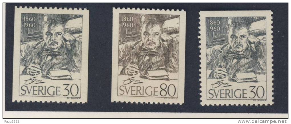 SUEDE 1960 A. Zorn  YVERT  N°446/47-446a NEUF MNH** - Neufs