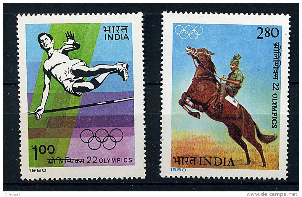 Inde ** N° 632/633 - J.O. De Moscou (saut, équitation) - Unused Stamps