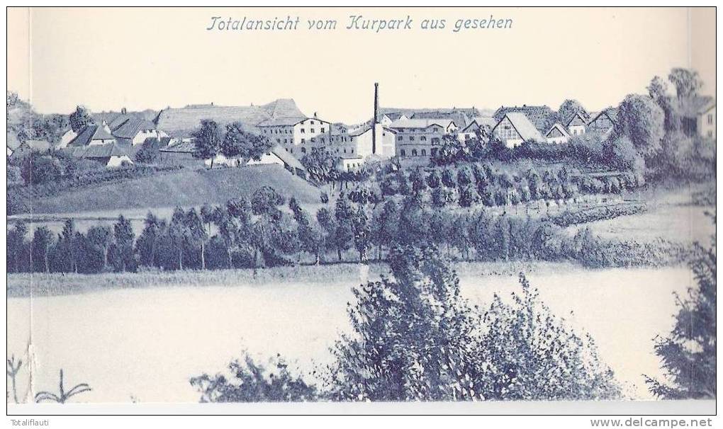 Bad Segeberg 3 Fach Klappkarte Blaudruck Windmühle Totalansicht Vom Kurpark Aus Gesehen Mill Molen 1899 - Bad Segeberg